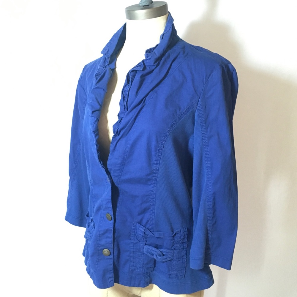 XCVI Contrast Panel Rope Snap Jacket